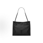 SAINT LAURENT YSL Niki magnetic clasp opening and closing crocodile pattern embossed Tote bag, Tote bag, shopping bag, handbag, shoulder bag, medium size for women, black